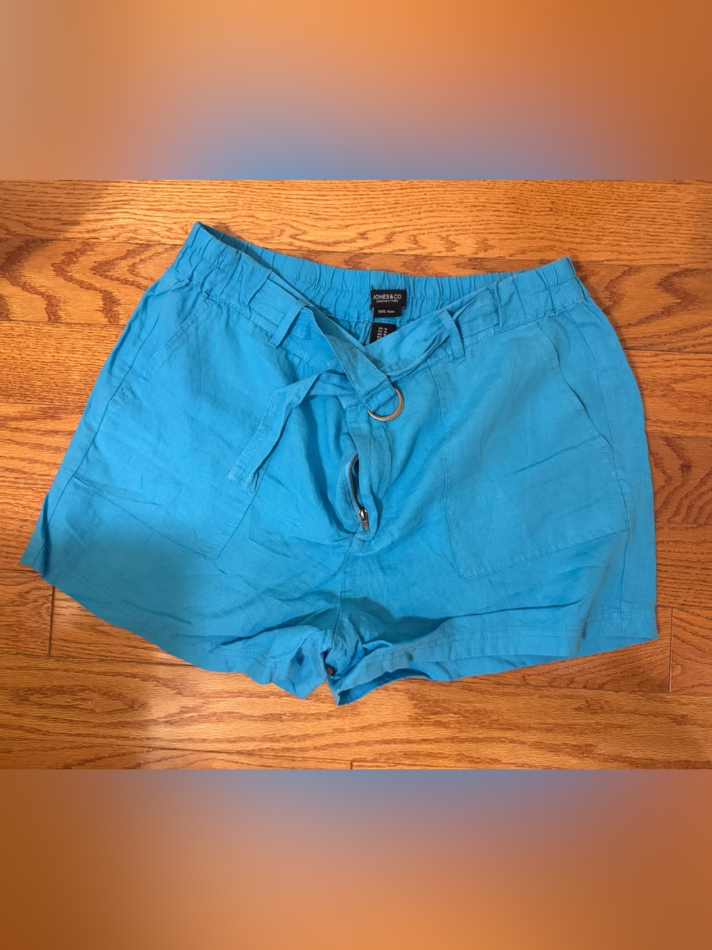 Women’s Turquoise Casual Drawstring Shorts